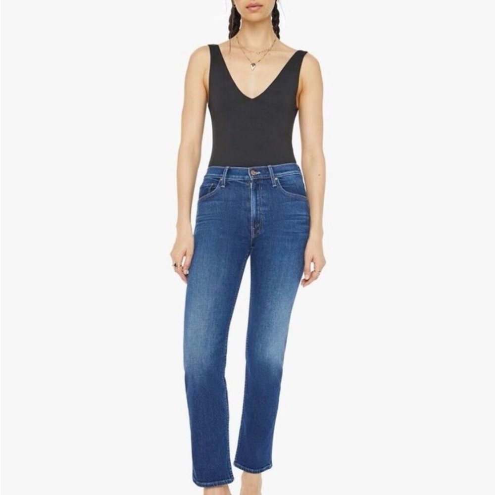 MOTHER Mid Rise Rider Flood Jeans, Size 28
